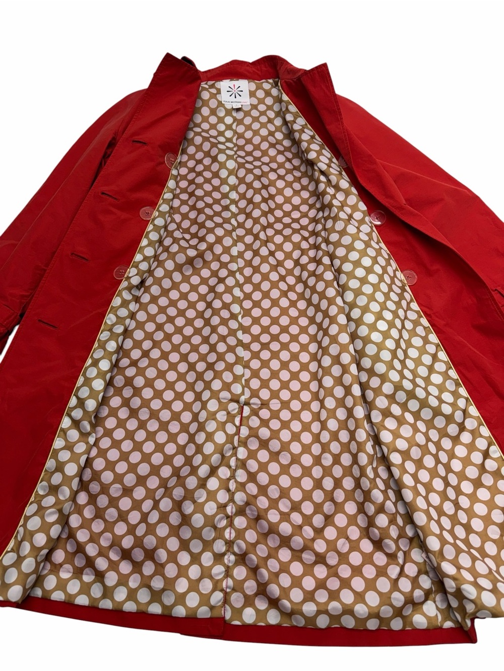 ISAAC MIZRAHI LIVE Women’s Small Red Trench Coat - Picture 5 of 5